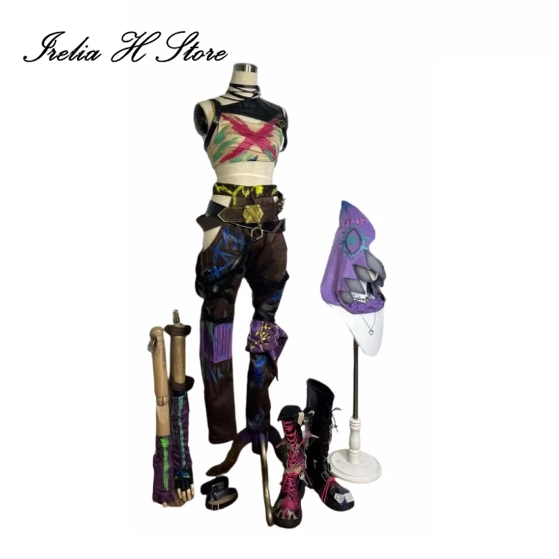 

Irelia H Customized Arcane Prodigy Jinx Cosplay Costume Custom size made high quality full set