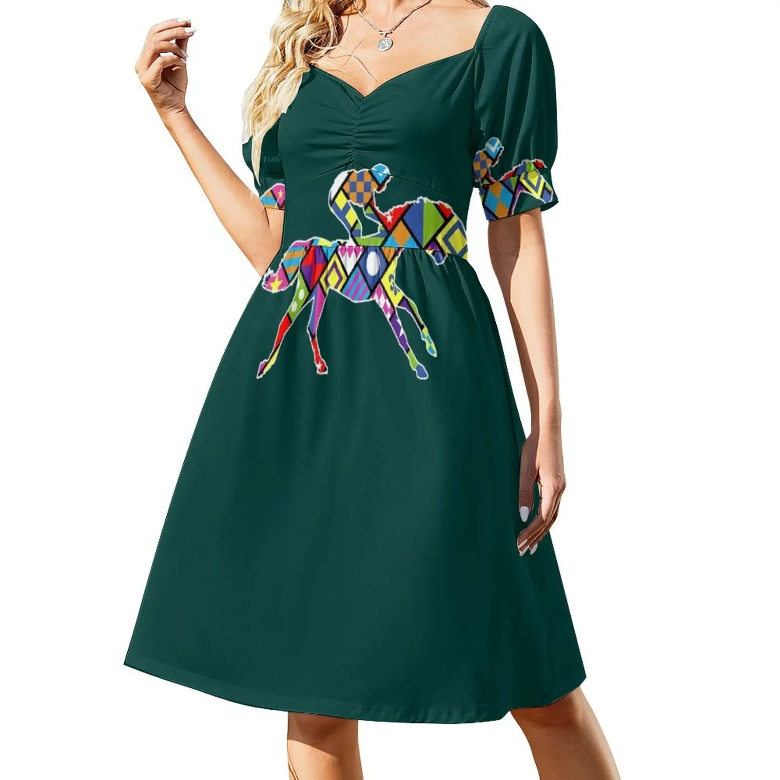 

Cute Kentucky Horse Racing Silks Sleeveless Dress dresses summer women dresses Party dresses