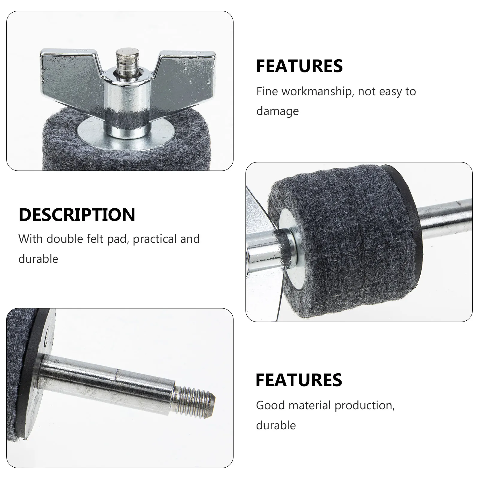 

Drum Hi-Hat Clutch Felt Alloy Durable Rustproof Easy Install Compact Design For Drum Set Replacement Percussion Accessory