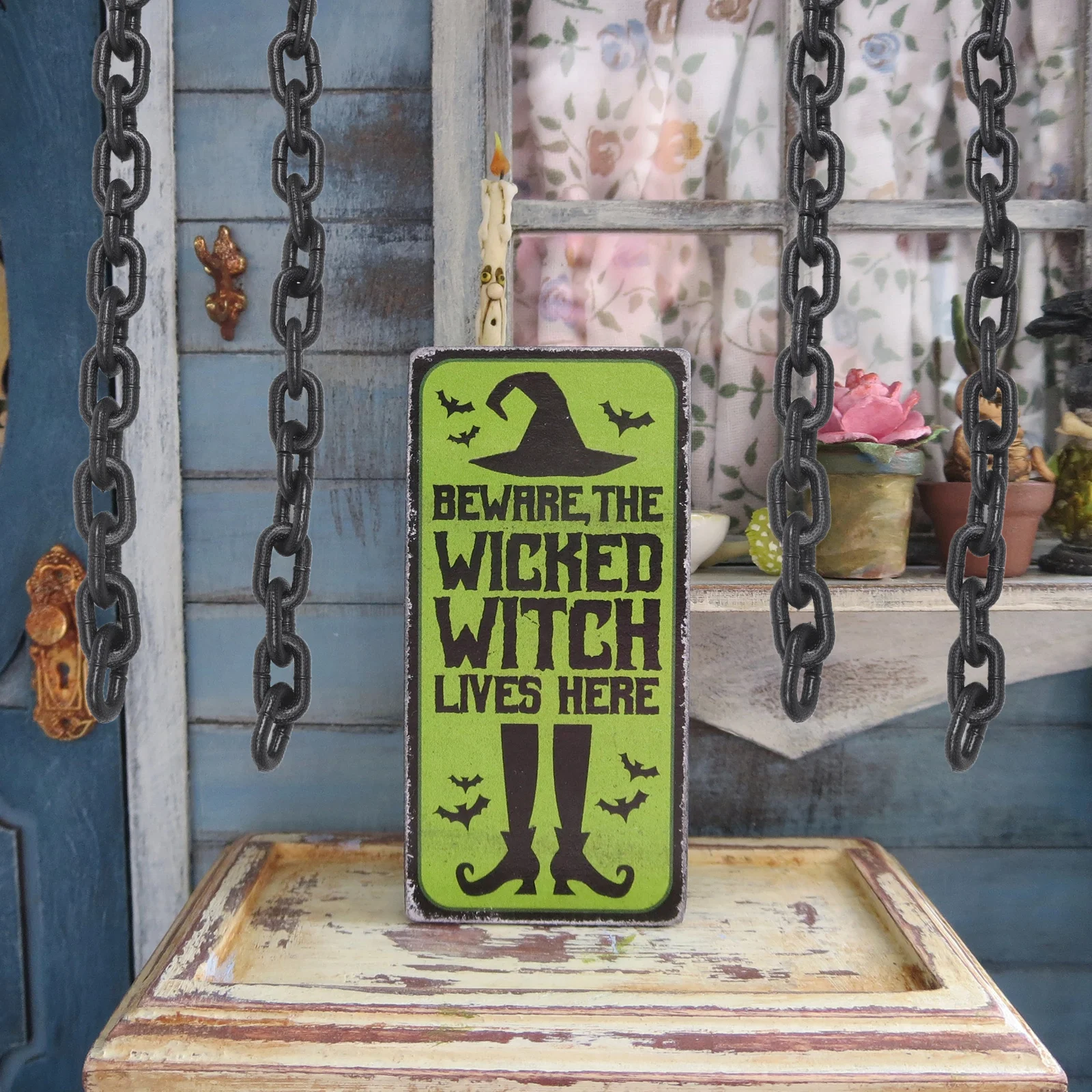 

Реалистичная пластиковая цепочка на Хэллоуин, утолщенные поддельные железные цепи для вечеринки, косплей, спасательная комната, кинобар, карнавальные украшения