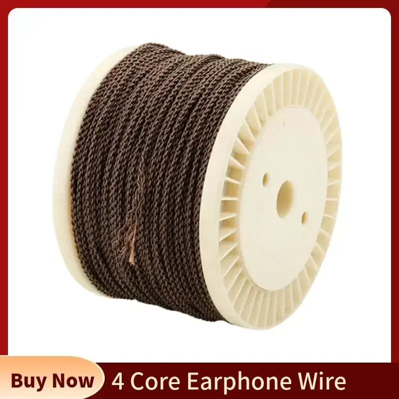 Línea de auriculares Cable de altavoz de 4 núcleos Cable de actualización de Audio auriculares HiFi flexibles Cable desmontable chaqueta de PVC Cables digitales