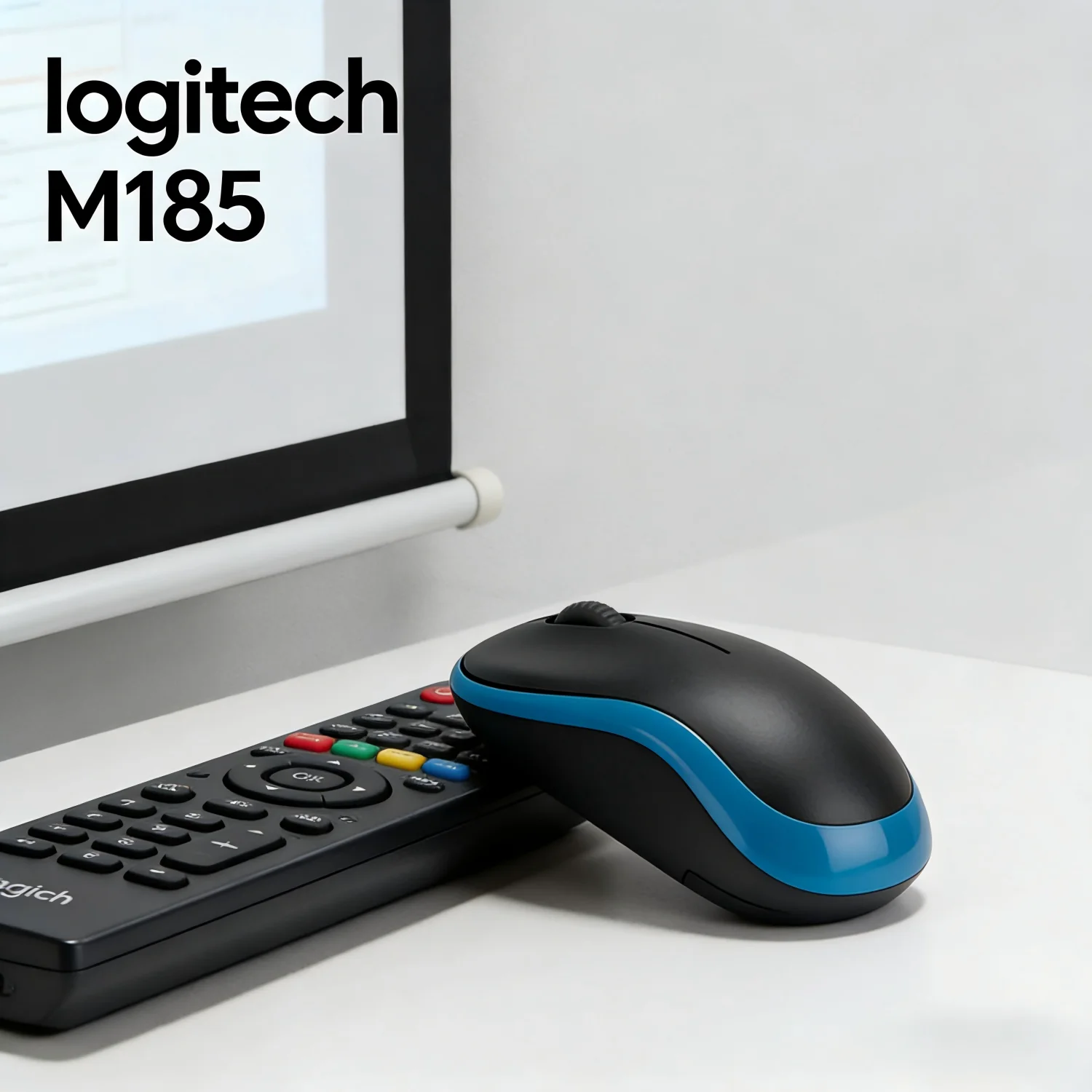 

Logitech M185 Портативная беспроводная двухрежимная мышь, простая в упаковке в дорожных сумок, супер беспокойство, для путешествий и офисной работе