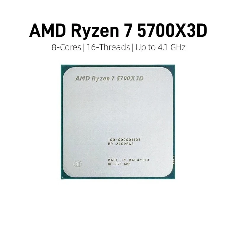 AMD Ryzen 7 5700X3D Bulk CPU for X570 B550 8-Cores 16 105W AM4 CPU DDR4 Ryzen 5000 Series Processor (99 New)