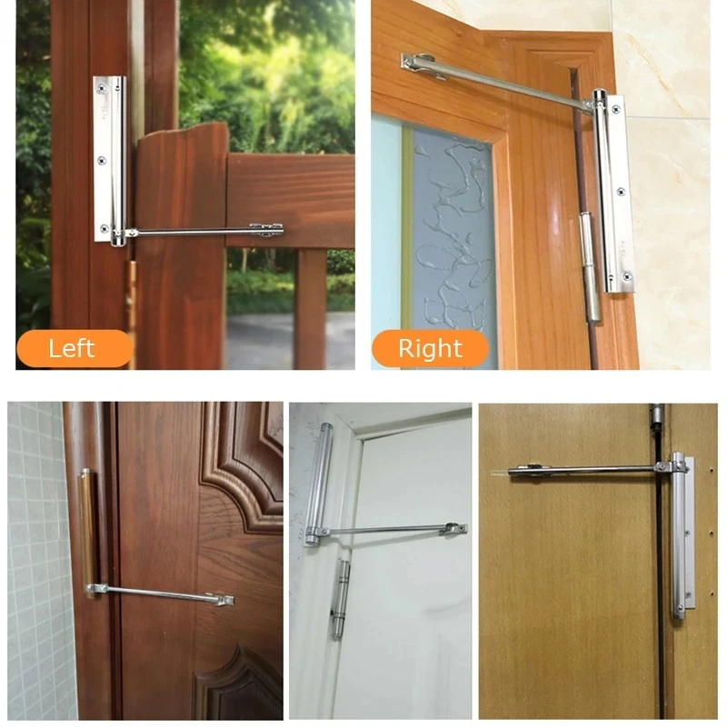 Adjustable Door Automatic Closer Stainless Steel Hinge Household Automatic Door Spring For Fire Rated  Closers