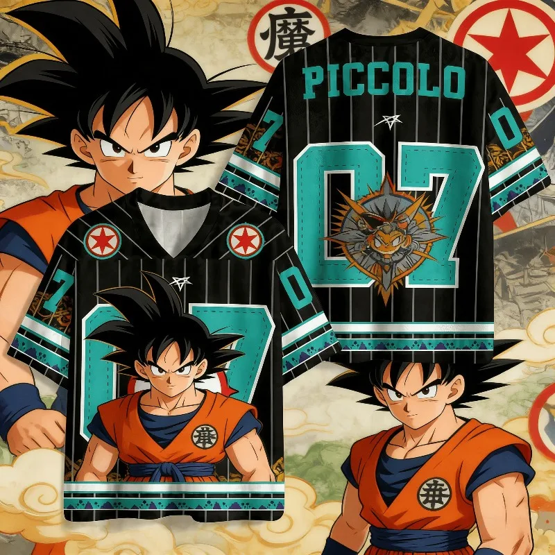 Dragon Ball T-Shirt Kinder Oberteile Anime Figuren Son Goku Super Saiyan T-Shirt Jungen T-Shirts Kinderkleidung Sommer Kurzarm