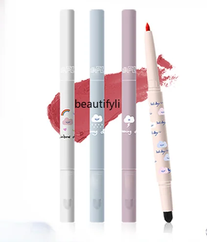 Flortte Lip Liner Waterproof and Durable Genuine Goods Fog Lip Pencil Double-Headed Fog Surface Lipstick Pen Hook Line