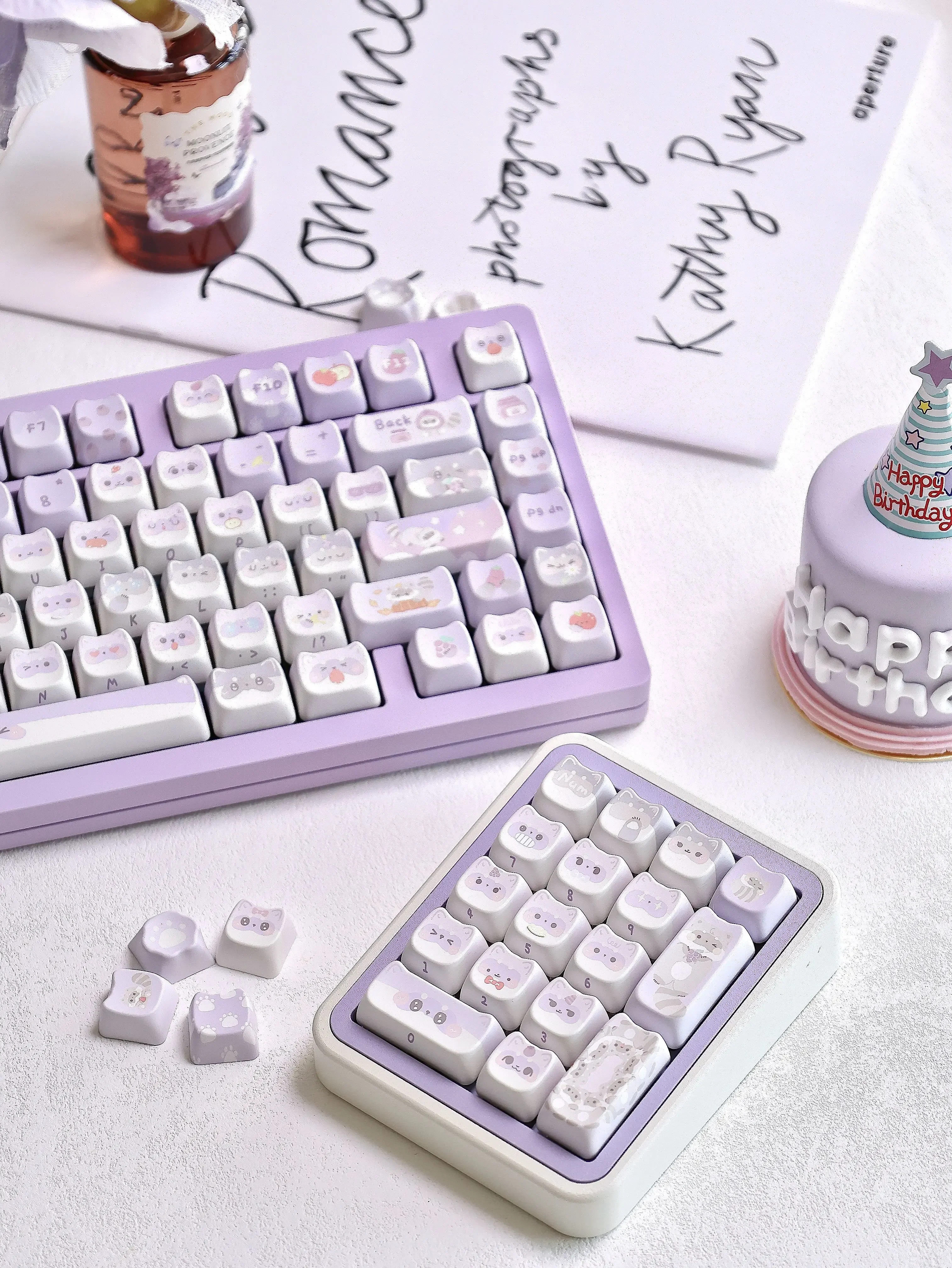 Lilac-Bluetooth付きの完全なメカニカルキーボード,5つの昇華型