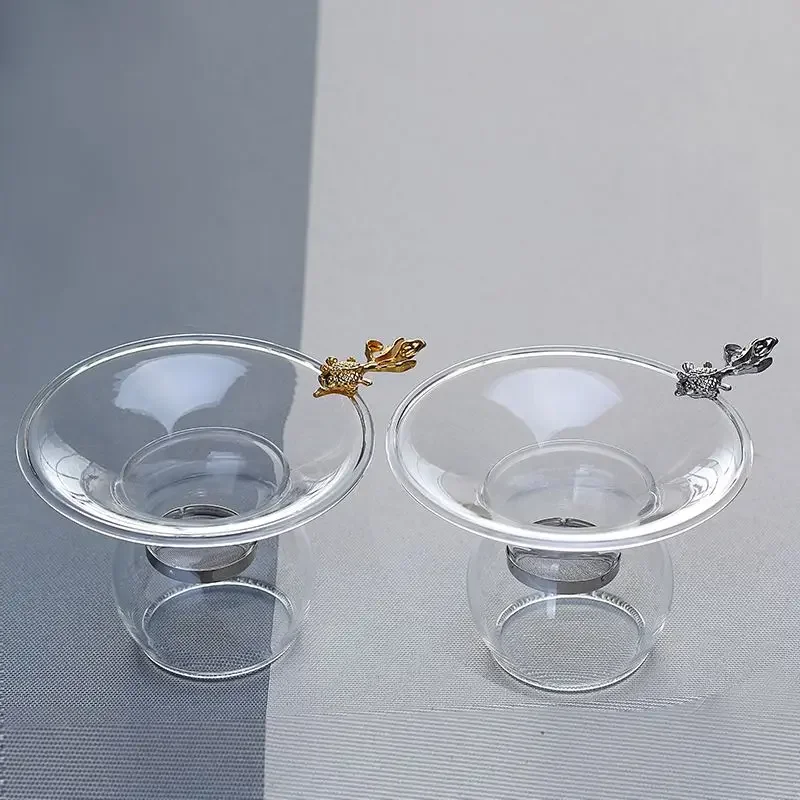 Chinese Kung Fu Glass Tea Infusers Set, Strainer, Heat Resistant, Teaware with Stainless Steel Mesh