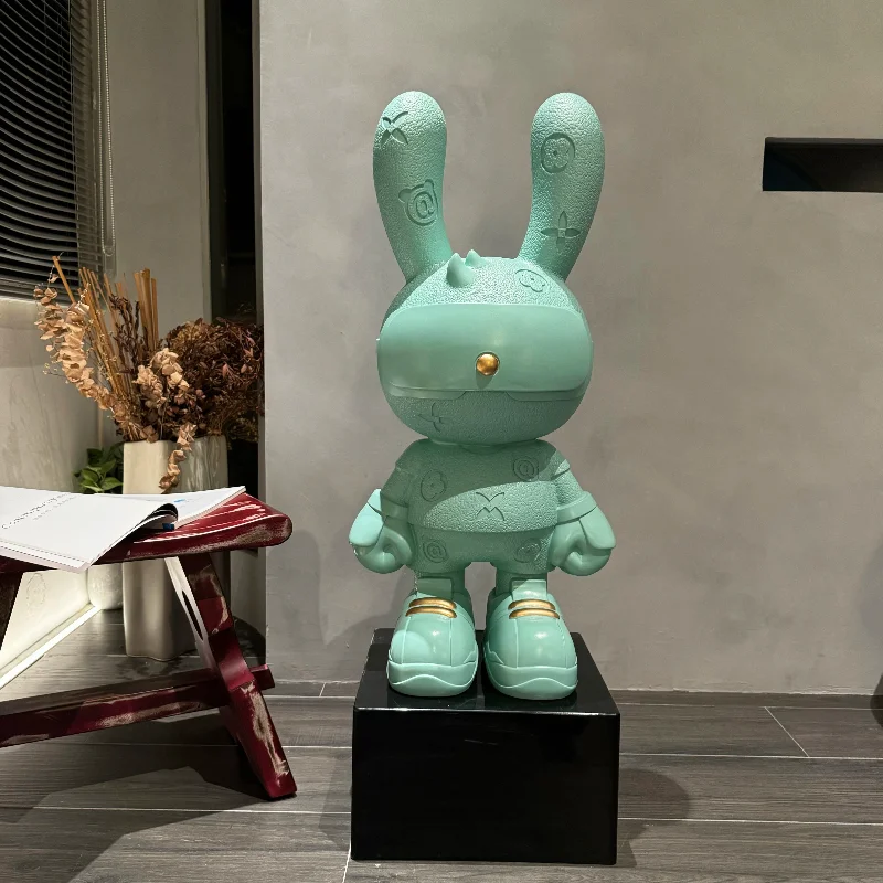 New Style Internet Celebrity Trendy Leather Texture Rabbit Ornaments Living Room TV Cabinet Porch Soft Decoration