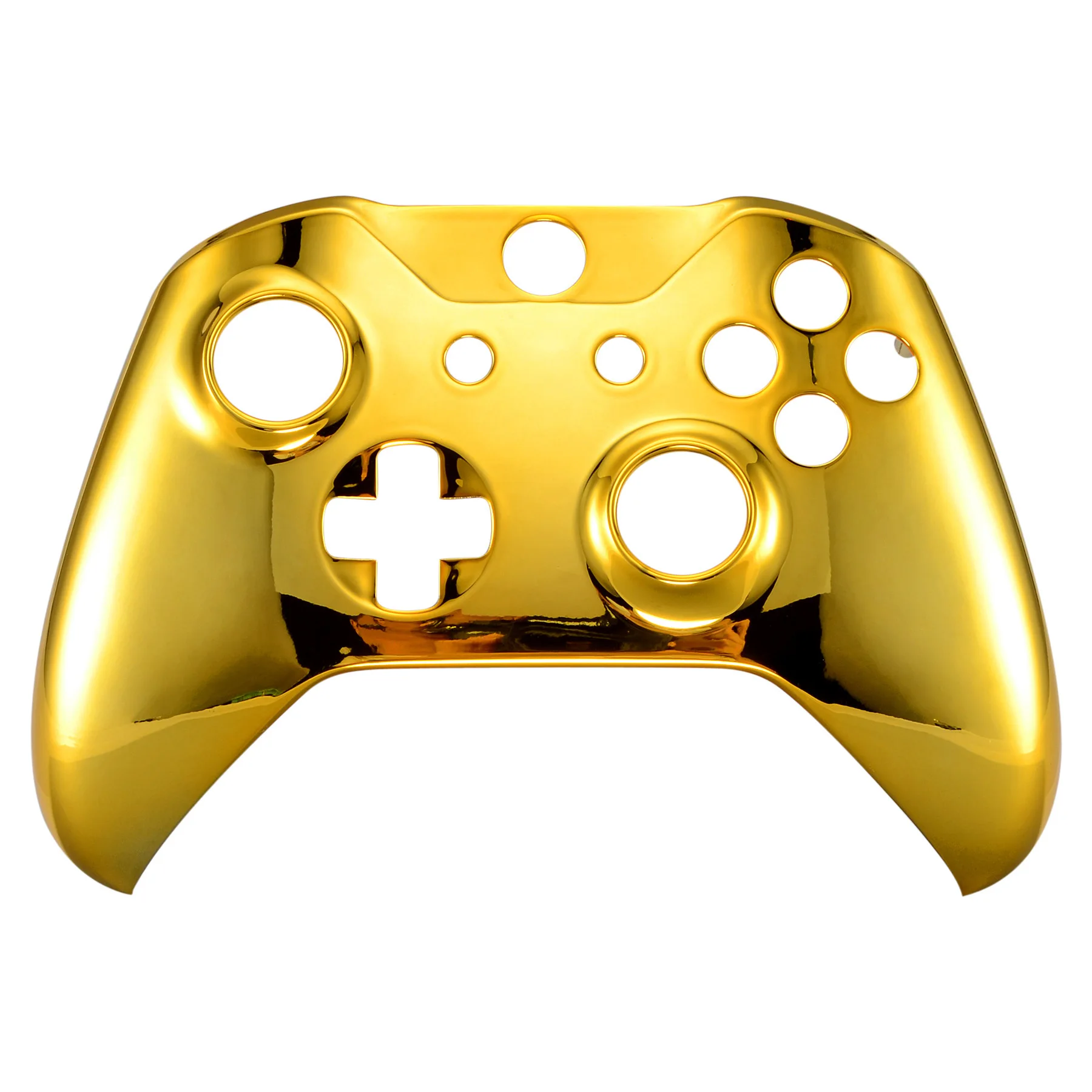 EXtremeRate superior Shell Habitação, peça de reposição para Xbox One S, One X Controller, Chrome Gold, modelo 1708