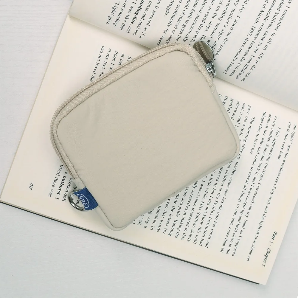 Fashion Solid Color Coin Purse Zipper Large Capacity Small Wallet Wear-resistant Card Holoder Male Female