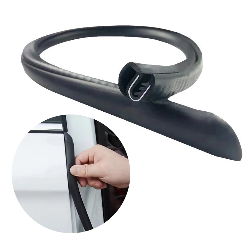 1Pair Car Door Sealing Strips Slot B-pillar Rubber Strip Car Door Gap Sound Insulation Strips Anti-collision Strips Auto Parts
