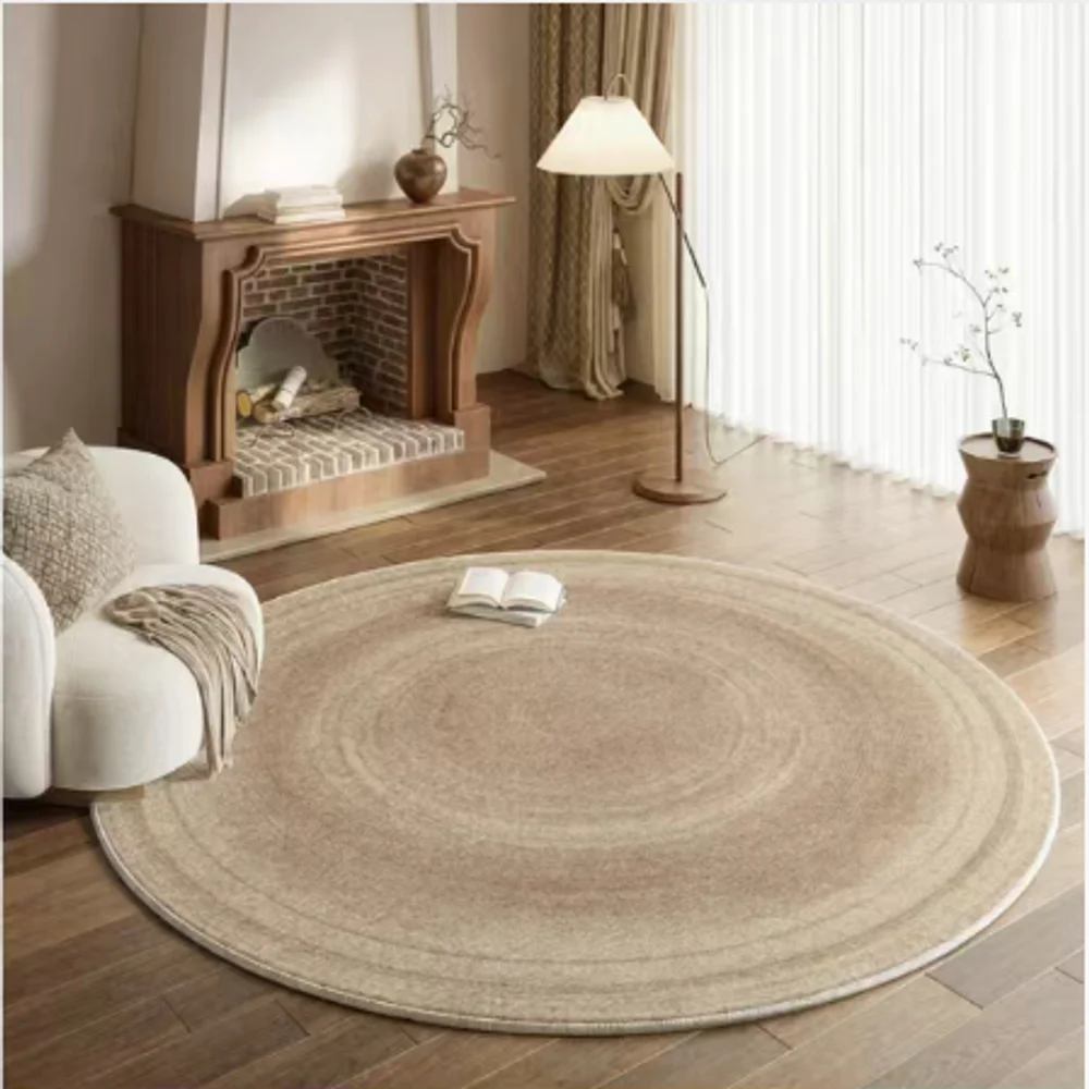 VIKAMA Imitation Cashmere Living Room Carpet, Retro, Luxurious, Simple, Soft, Cool, Bedroom Bedside Rug, Home Decoration