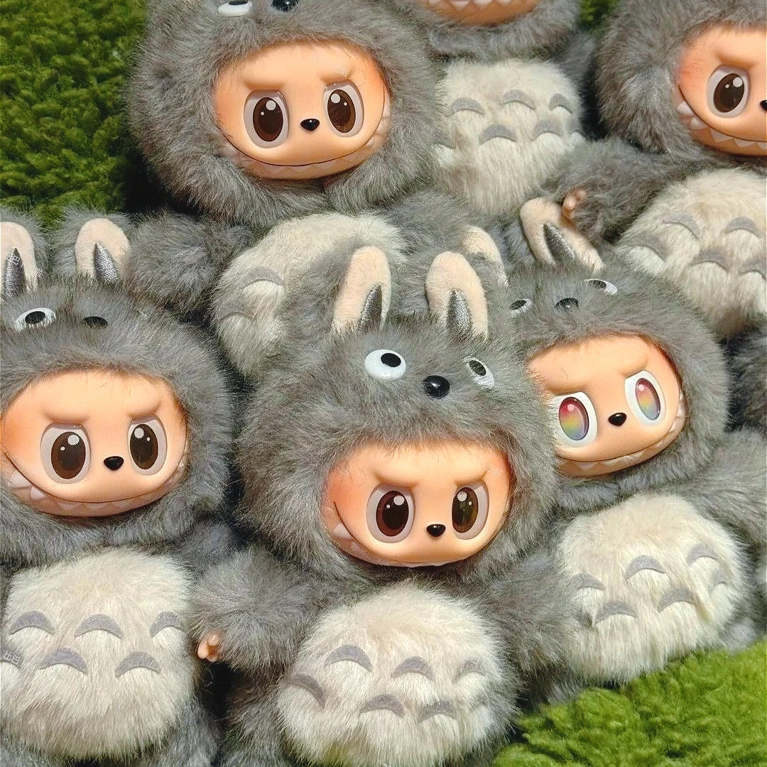 

3.0 Labubu Одежда Повседневная футболка с милым принтом в плюшевую полоску Рабочая одежда Серый кот Повседневная одежда Аксессуары для кукол