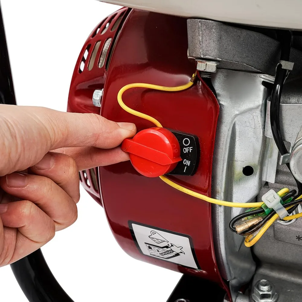 3 Inch Gas-Powered Transfer Pump, 7.5 HP Gasoline Semi-Trash Water Pump with Single Cylinder Air Cooling System