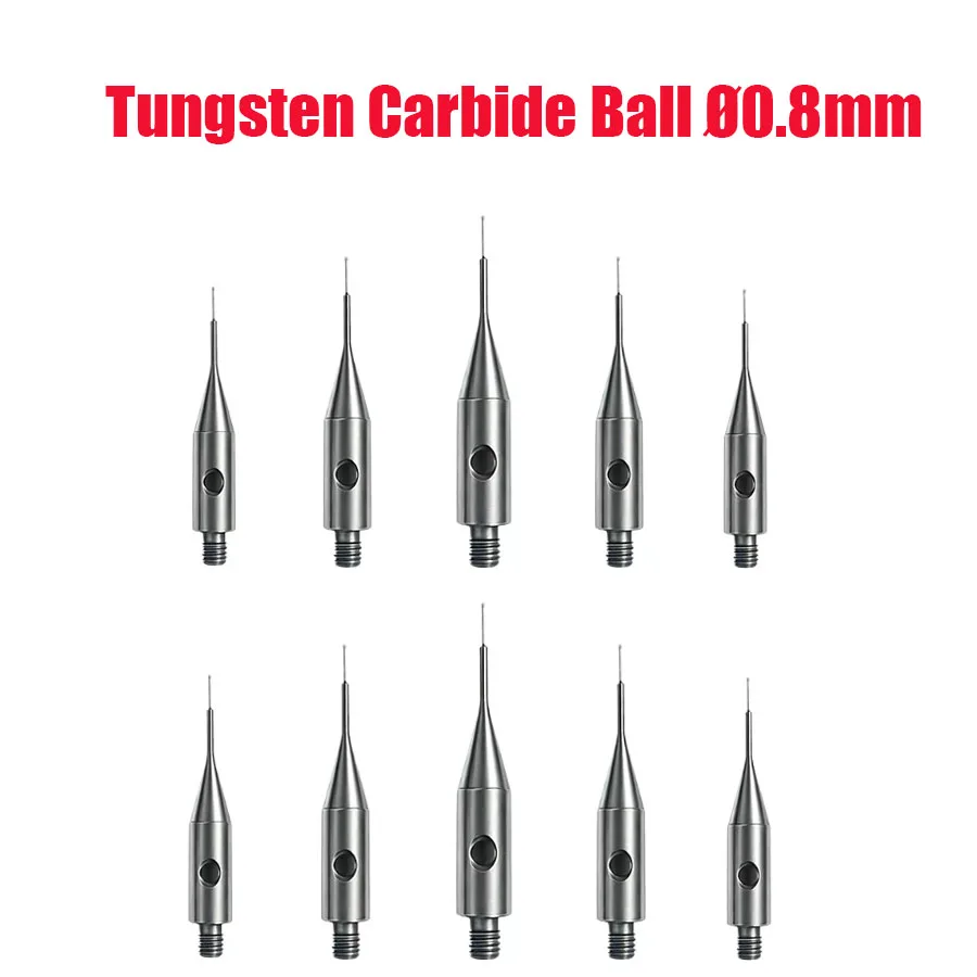 タッチピン-Ø-08mm、m4ネジ-cmmタッチピン、三次元測定機用エッジセンサー、タッチピンの交換用
