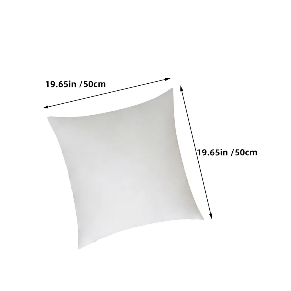 White Square Pillow Inserts 50x50cm – Premium Shape-Retaining Cushion Fillers for Living Room, Bedroom & Couch