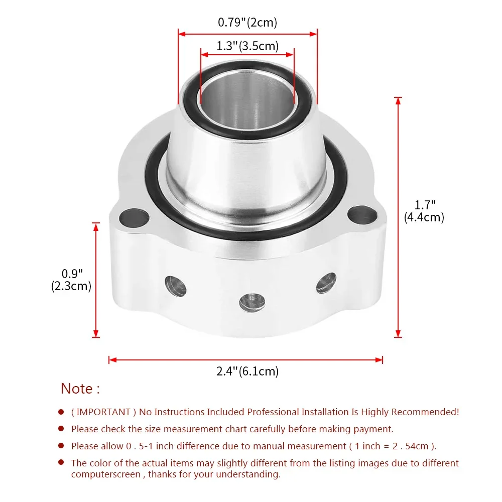 Turbo BOV Blow Off Valve Dump Adaptor For Audi VAG FSiT TFSi SEAT Leon Volkswagen Turbo BOV Blow Off Valve Spacer Dump Adapter