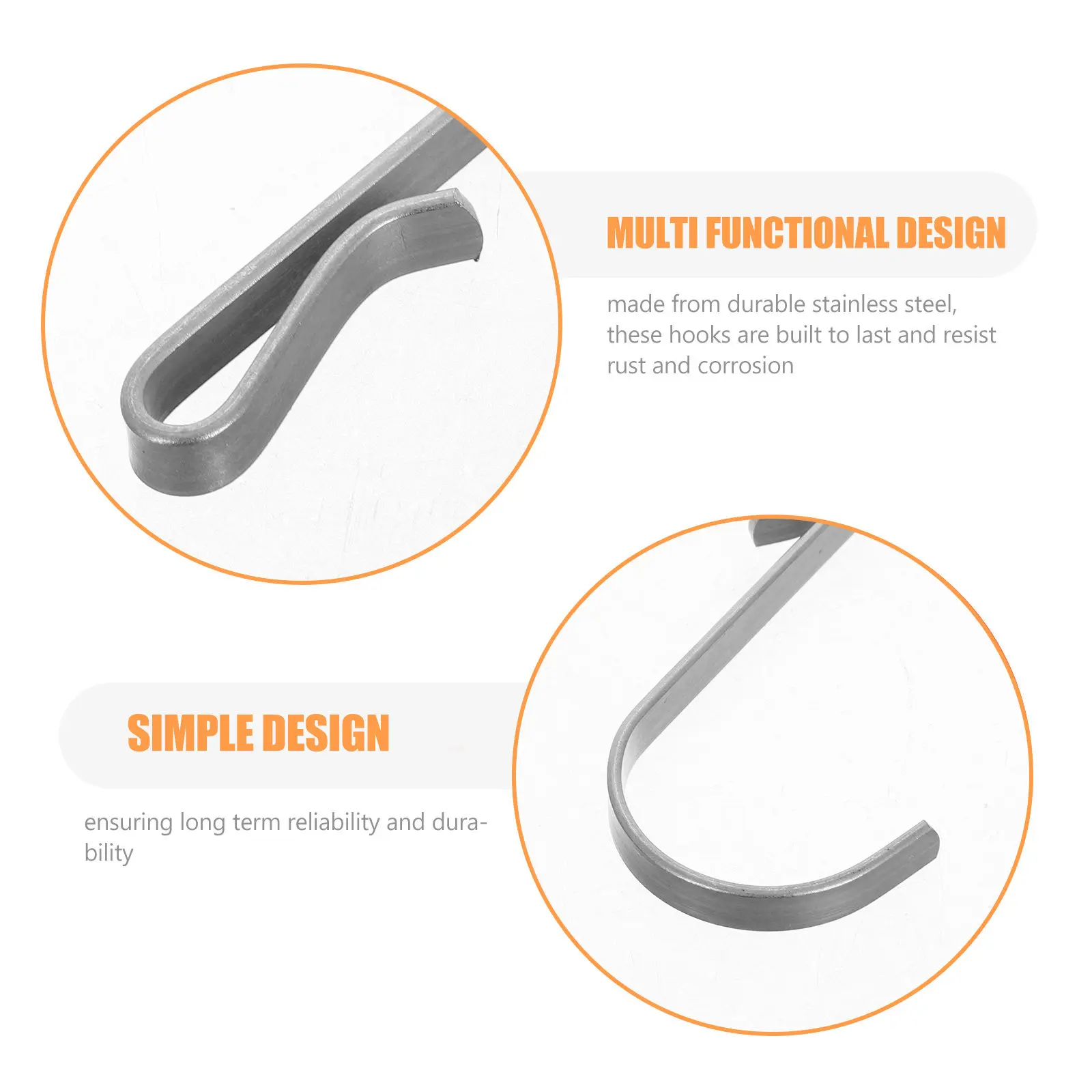 Stainless Steel J Hooks 20 Pack Heavy Duty Wall Hangers for Wire Racks Shelves Towels Pots Pans Clothes Bags