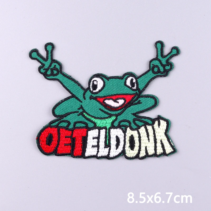 Nederland Oeteldoonk embleem opstrijkbare geborduurde patches voor kleding carnaval voor Nederland geborduurde patches op kleding DIY