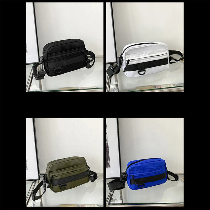 Casual Men Women Unisex Crossbody Bags Fashion Solid Color Couple Shoulder Bag High Quality Nylon Messenger Bag Handbags