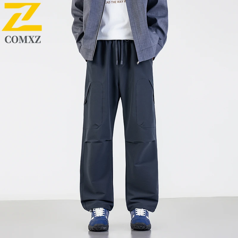 

Осень 2024, мужские рабочие брюки, уличные походные брюки-карго, прямые повседневные длинные брюки, водонепроницаемые ветрозащитные спортивные брюки