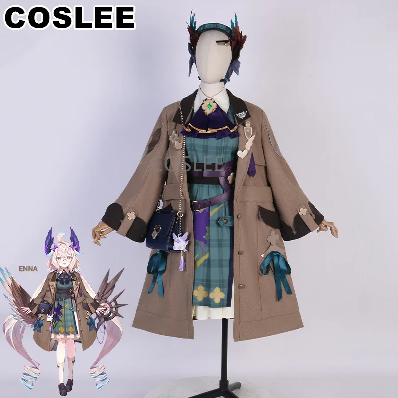 COSLEE Vtuber Nijisanji Enna Alouette Cosplay Costume New Clothes Fashion Winter Coat Dress Uniform Women Halloween Party Outfit