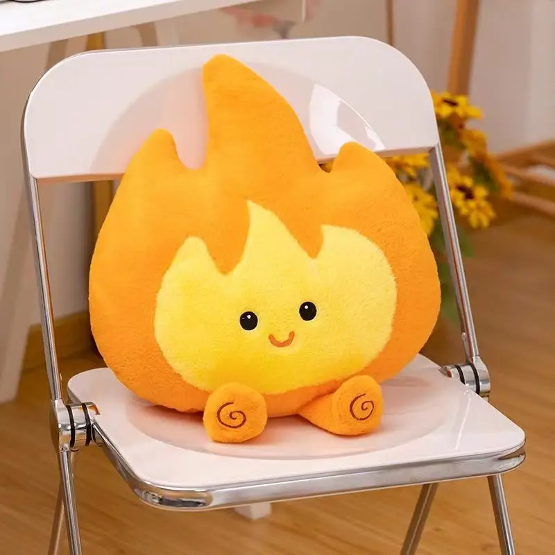 22/46cm Neue Simulations-Flammenpuppe Gefülltes Plüschtier Kissen Niedliches Cartoon-Anime-Geschenk für Freunde Spaßpuppe – Detail 1