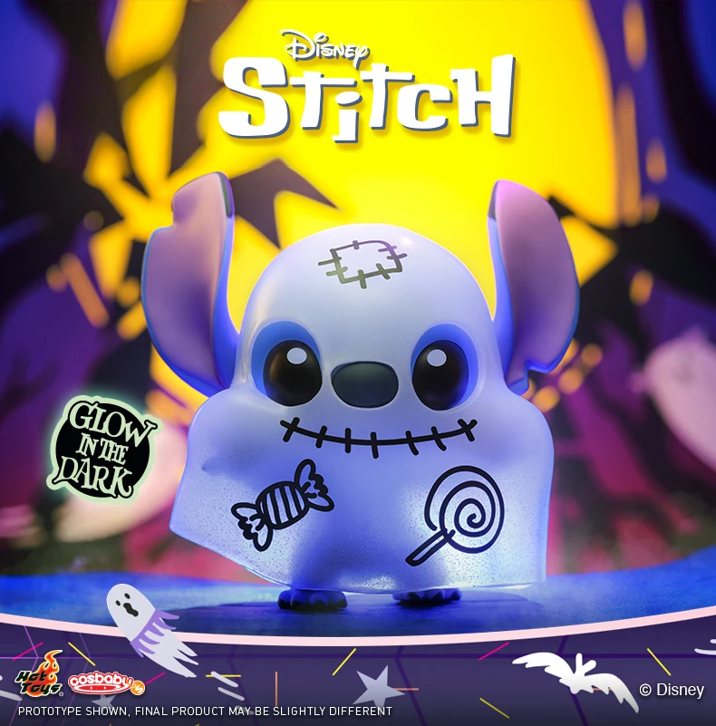 Disney'S Lilo & Stitch Anime Figure Peripherals Dress Up Ghost Stitch Cosbabys Collection Dolls Ornaments Around Halloween Gifts