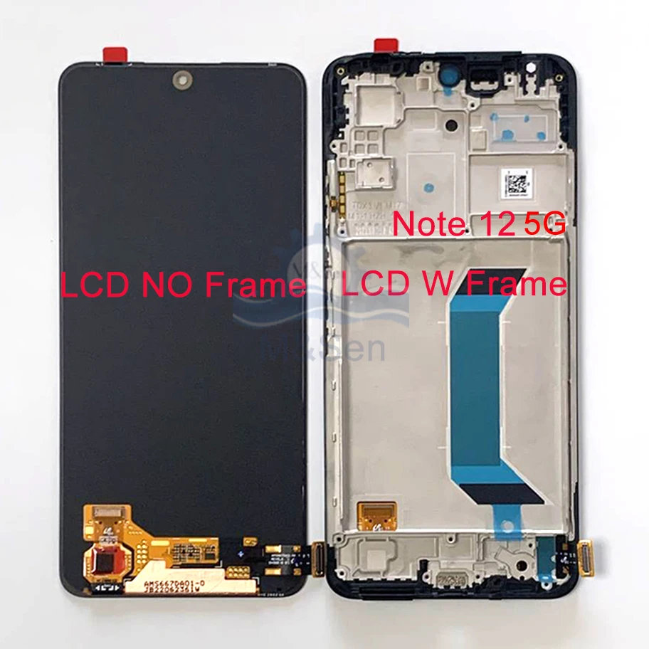 Original Amoled For Xiaomi Redmi Note 12 4G 5G LCD Display Screen Frame Touch Panel Digitizer For Redmi Note 12 Pro 12 Pro Plus