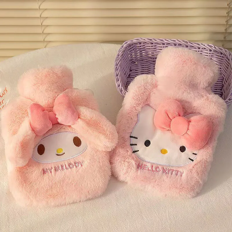 سانريو مرحبا كيتي أفخم جهاز تدفئة محمول حزمة الحرارة لطيف الكرتون أنيمي كورومي بلدي ميلودي قابلة لإعادة الاستخدام التدفئة حقيبة زجاجات الماء الساخن الهدايا