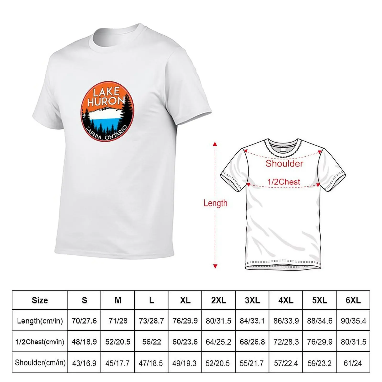 Sarnia Ontario Lake Huron Canada T-Shirt man t shirts for men man t shirt heavy cotton cotton t shirt pack T-shirt