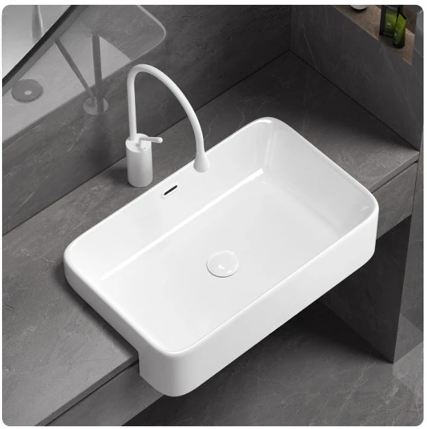 Semi-embedded bathroom washbasin washbasin mesa basin