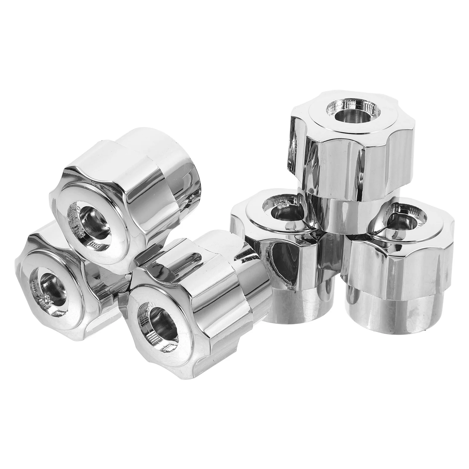 

6pcs Aluminum Faucet Handle Replacement Hot Cold Bathroom Shower Knobs For Tub Sink Lavatory Shower Knob Replacement Parts