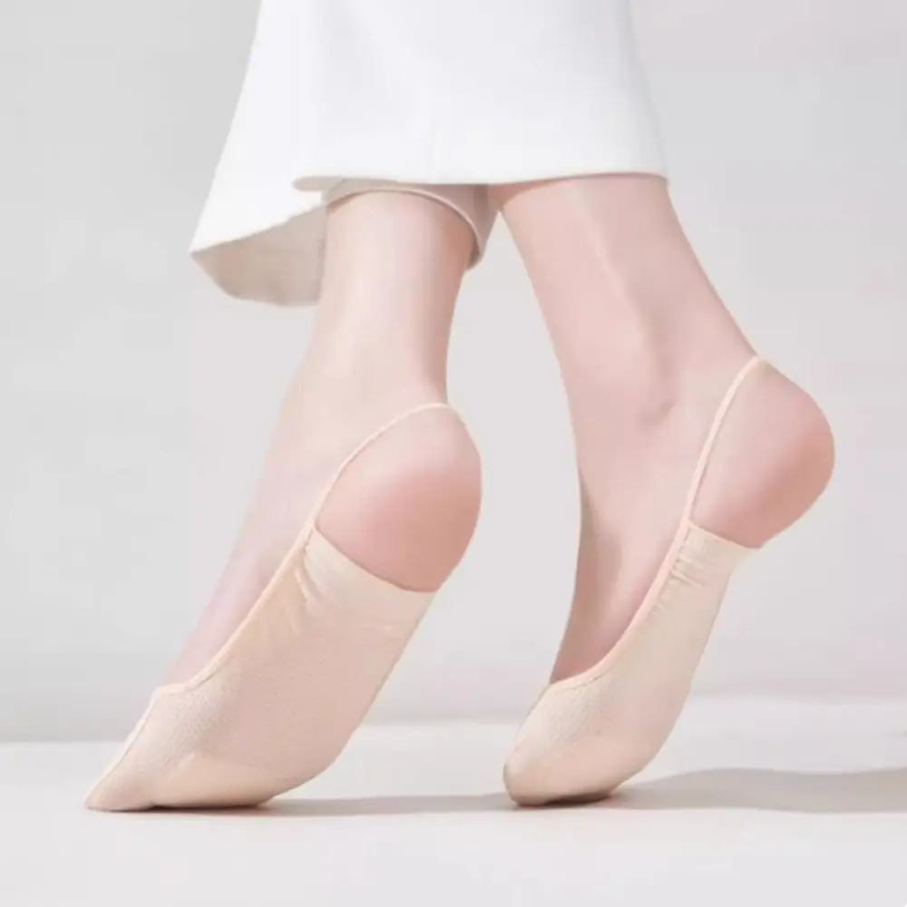 

5Pairs Fashion Breathable Mesh Boat Socks Invisible Anti-slip Half Feet Socks Hosiery Shallow Mouth Half Palm Socks Summer