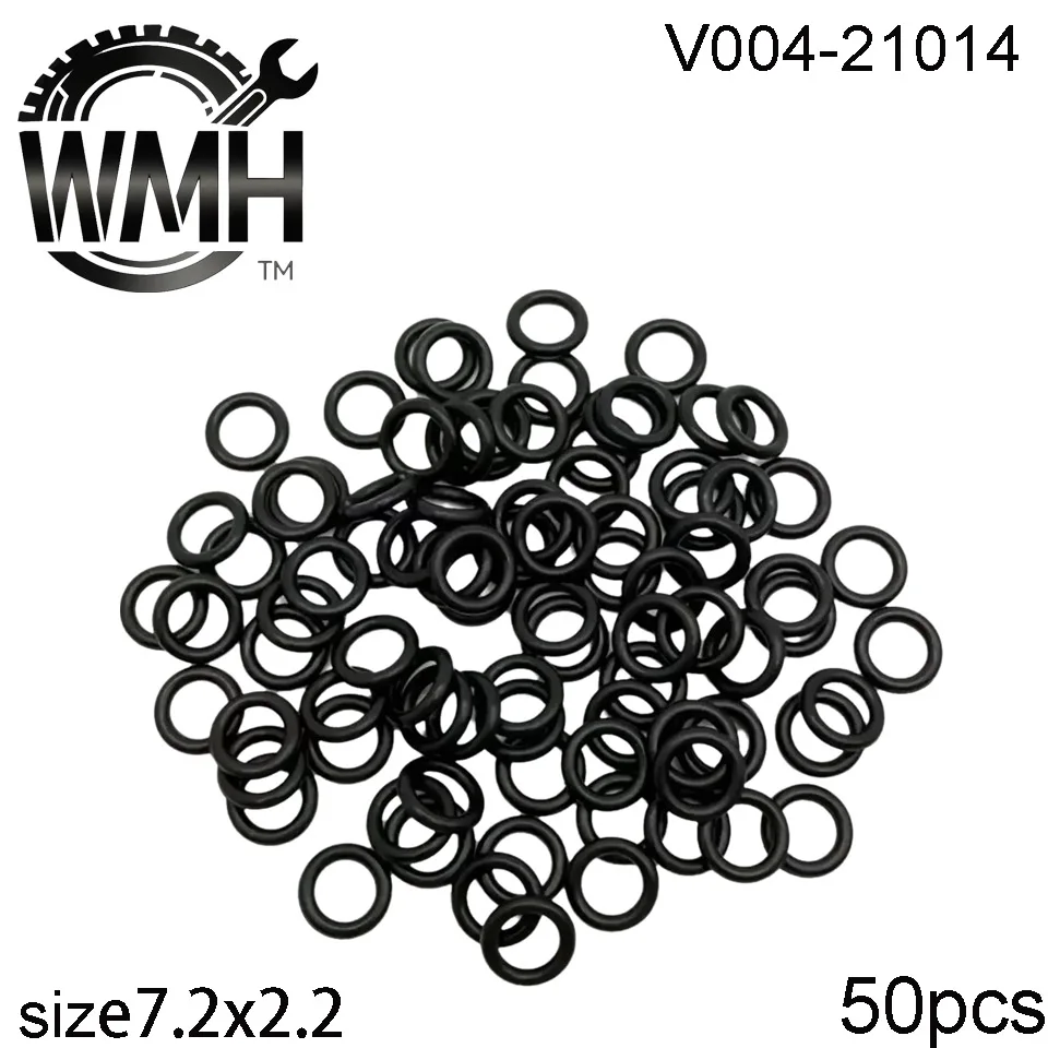 50Pcs Universal Fuel Injector Repair Kit Rubber O-Ring 21014 Size Is 7.2x2.2 Car Accessories
