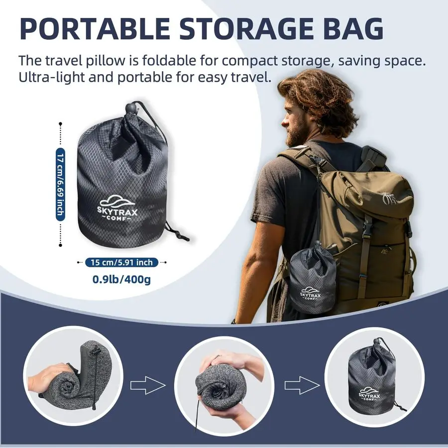 

Подушка с очень большим капюшоном для самолетов Длинные полеты Конфиденциальность и комфорт Пена с эффектом памяти с приятным для кожи чехлом для дороги Tr