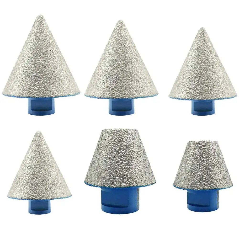 1PC 60 grana diamantata smusso punte per svasatore per smerigliatrici angolari filettate M14 uso secco/umido taglierina per sega a tazza per smussatura di piastrelle di ceramica