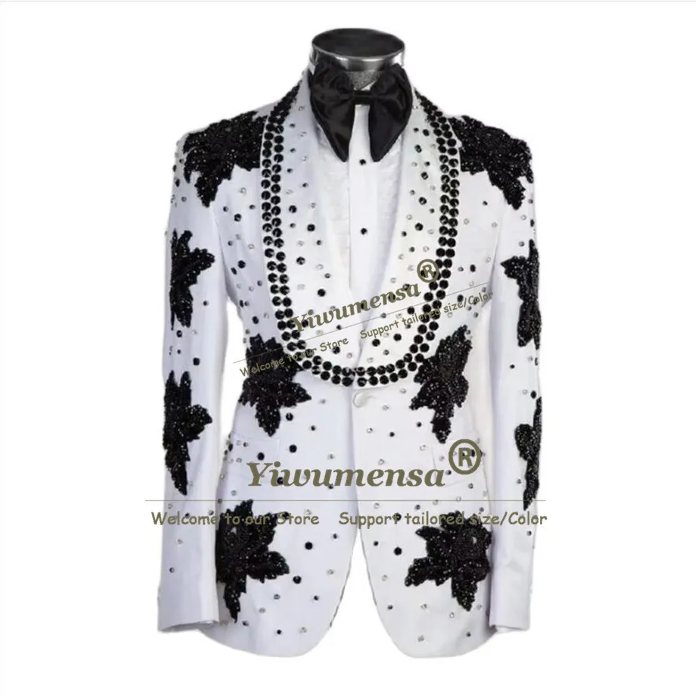 Contrasting Suits Men For Wedding Shawl Lapel Prom Blazer Vest Pants 3 Piece Sets Groom Tuxedo Customized Male Fashion Outfit