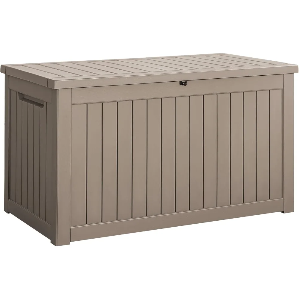 

XXL 230 Gallon Resin Large Deck Box Waterproof Outdoor Storage Box Loackable for Patio Furniture Cushions and Garden Tools