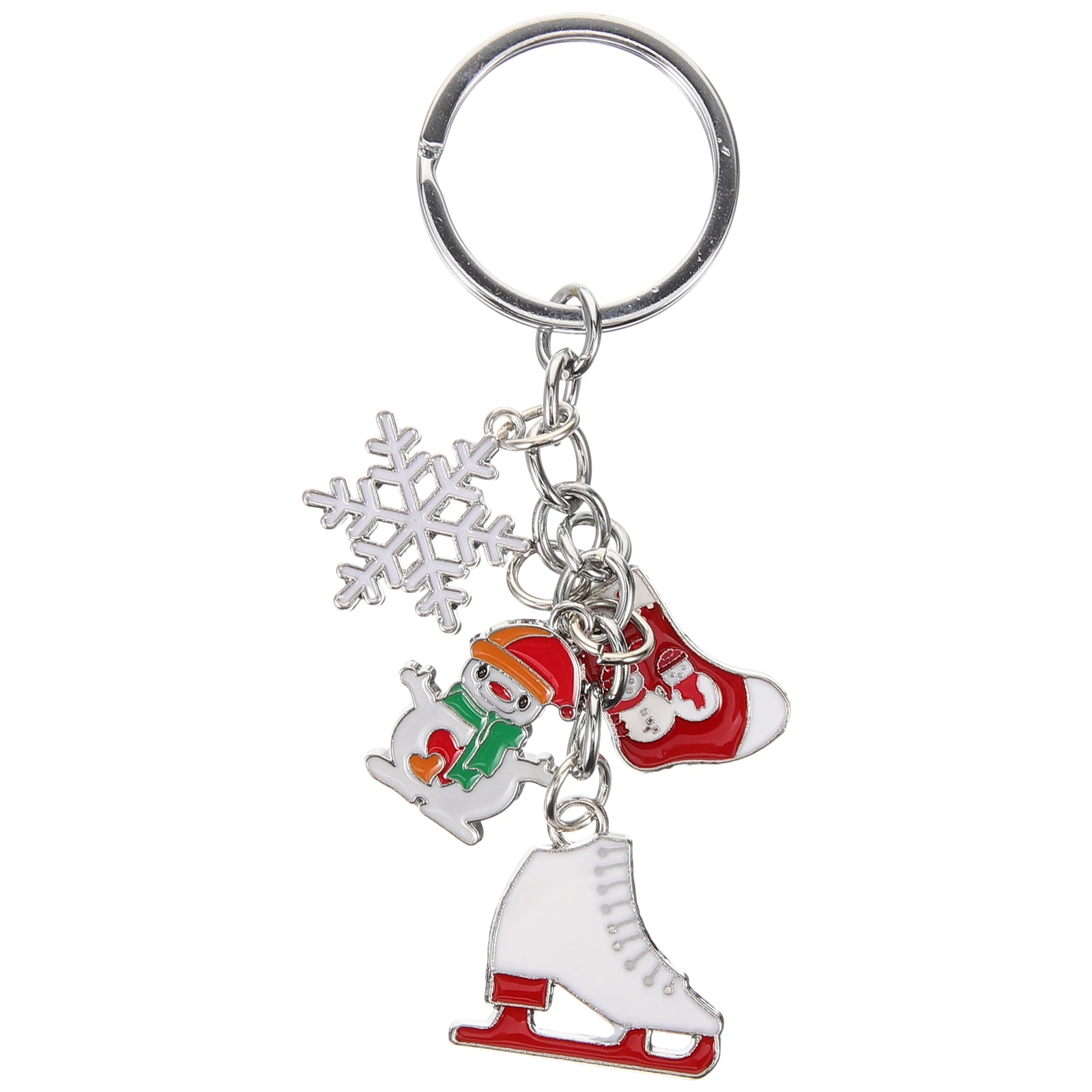 

Skate Keychain Decorative Hanging Luggage Pendant Charm Christmas Schoolbag Ring Bright Zinc Alloy Sturdy Skating Race Gift
