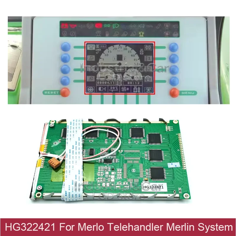Comaptible New LCD APEX HG322421 P322421-02CWNHCWB-0201 RG322421 WNHCWB01 P322421 For Merlo Telehandler Merlin System LCD
