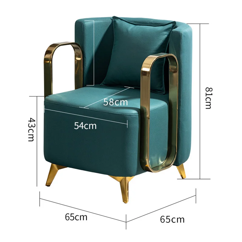 Modern Luxury Chairs Living Room Handle Metal Makeup Floor Chair Bedroom Meditation Single Meubles De Salon Home Furniture