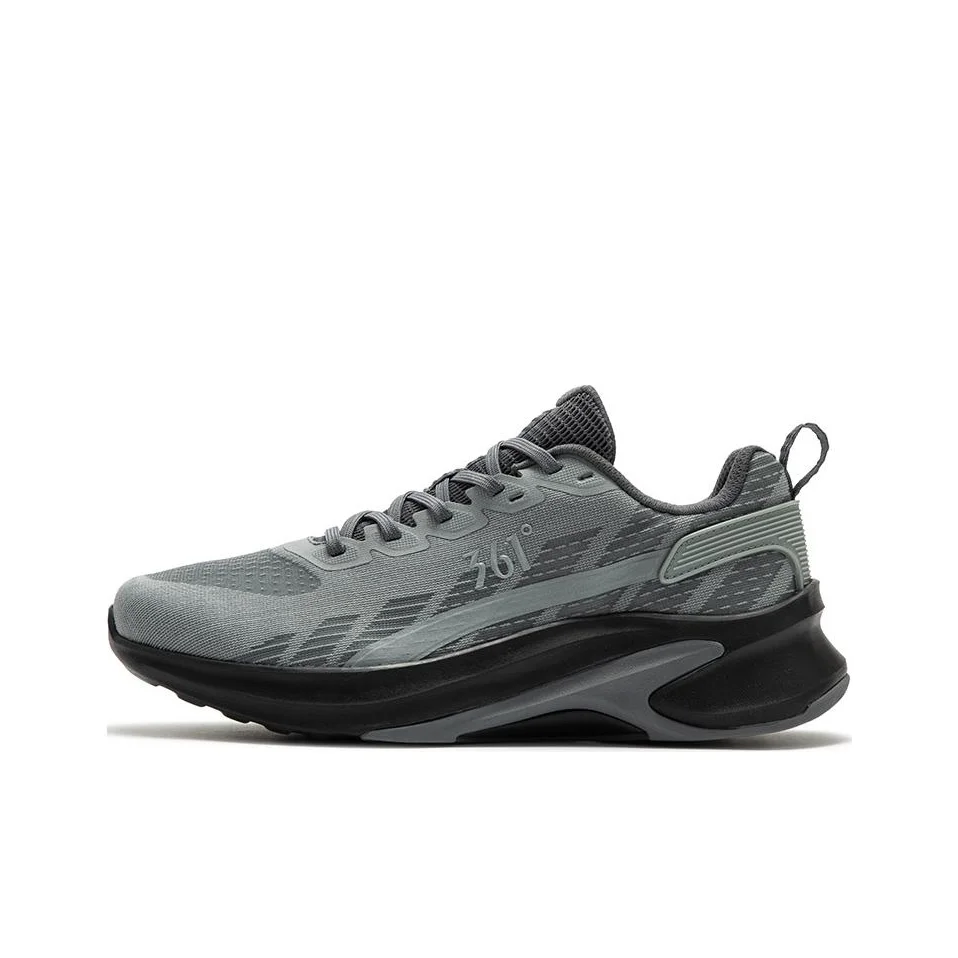 361 Cushioning Breathable Rebound Low top Running Shoes Men's Gray Black 672412233/