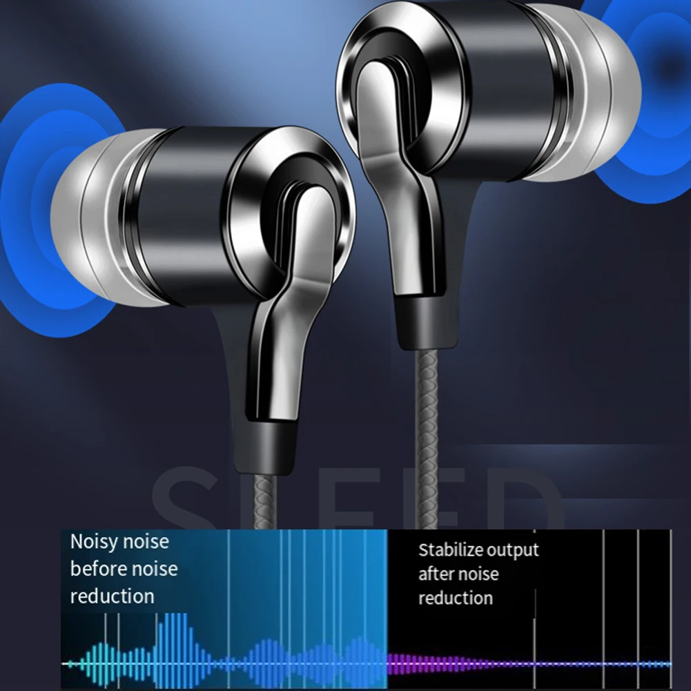 Hot Sales Heavy Bass Wired Headphones Control Earbuds In Ear Variety Of Colors For-Android Phone Gaming  Noise Cancelling