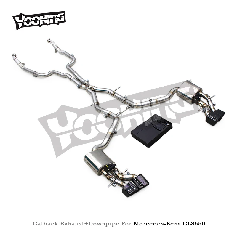Racing Complete Exhaust System For Mercedes-Benz CLS550 V8 4.7L 2010-2016 Downpipe Enhanced Sound Valvetronic Exhaust Pipes