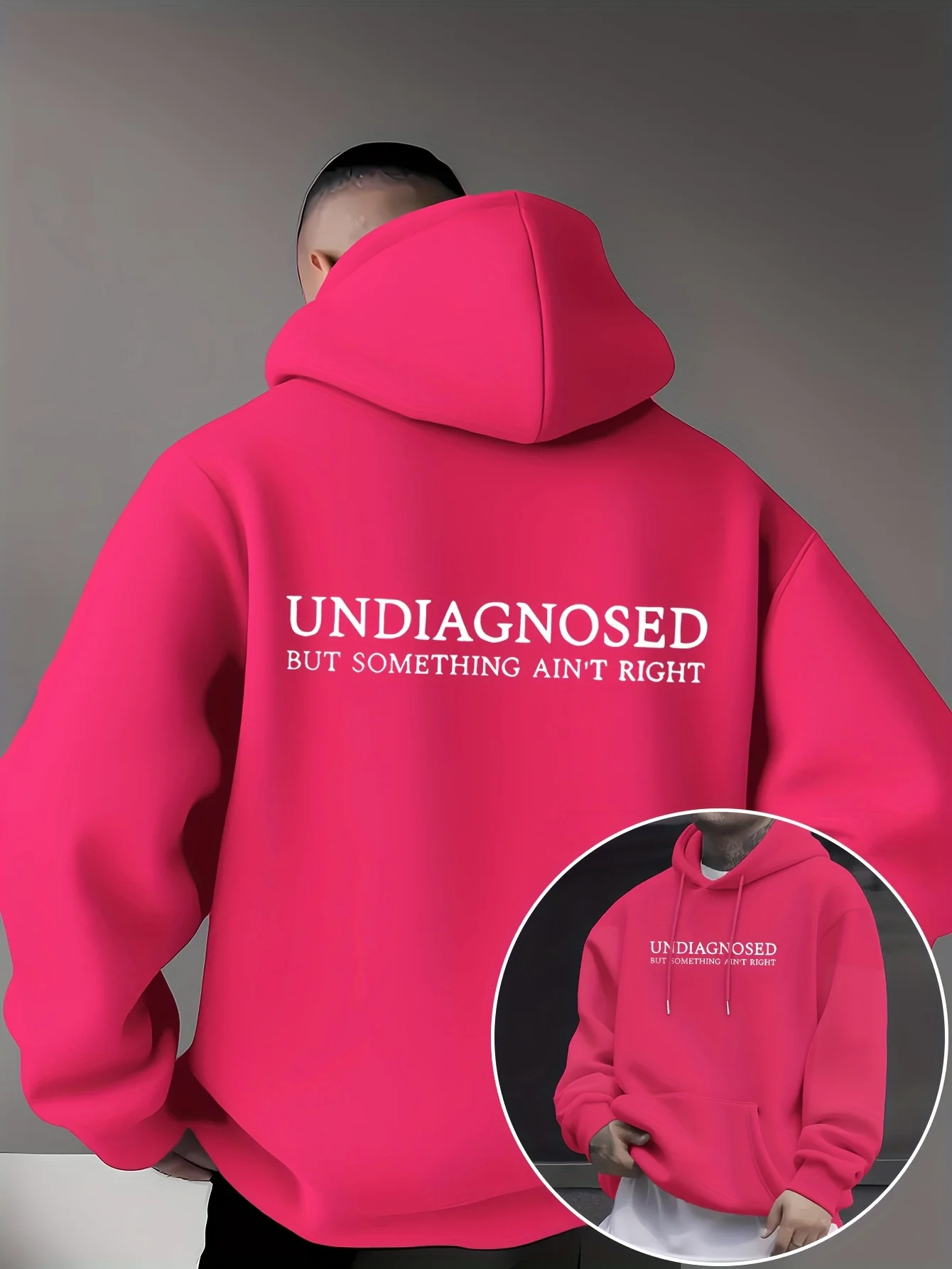 Men's Casual Fashion Fleece-Lined Hoodie Sweatshirt for Autumn and Winter, Couple Street Style Sportswear