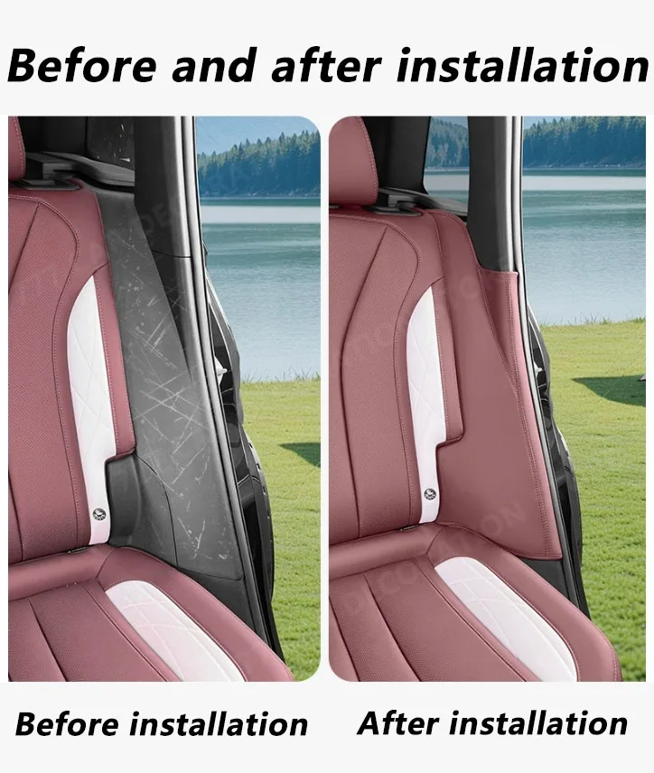 Car interior decoration accessories, rear seat side protective pads for GEELY Monjaro 2023 2024