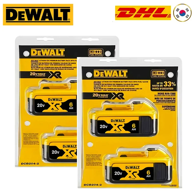 

New 100% Dewalt Genuine 20V Battery 20V 5AH 6AH Rechargeable Lithium Ion Battery Dewalt DCB200 Power Tool Replacement Battery