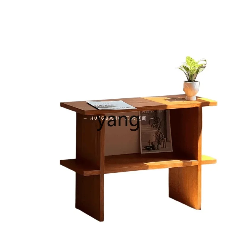 

LH retro Chinese multi-layer corner bookshelf home storage living room wall floor-to-ceiling shelf